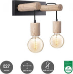 Home Sweet Home - Landelijke Wandlamp Billy - Muurlamp gemaakt van hout - Zwart - 29/20/22cm - wandlamp geschikt voor woonkamer, slaapkamer- - afbeelding 11