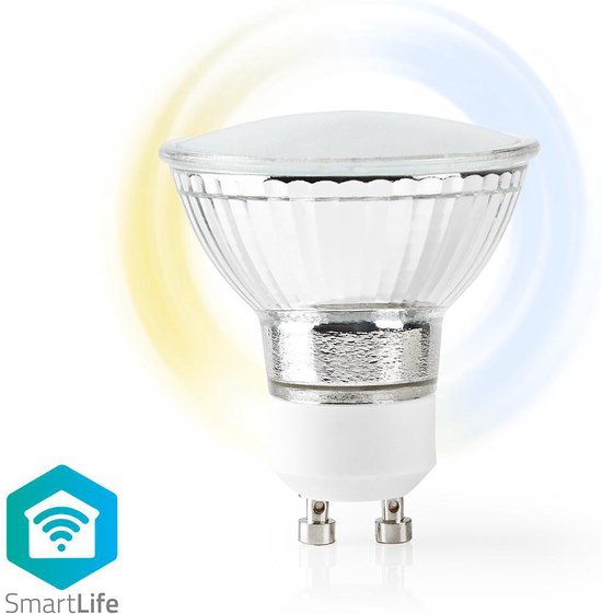 Nedis SmartLife LED Spot - Wi-Fi - GU10 - 400 lm - 5 W - Koel Wit / Warm Wit - 2700 - 6500 K - Energieklasse: F - Android / IOS - PAR16 - 1 Stuks - afbeelding 2