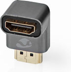 Nedis HDMI-Adapter - HDMI Connector / HDMI Male - HDMI Output - Verguld - 90° Gehoekt - Aluminium - Gun Metal Grijs - 1 Stuks - Cover Window Box - afbeelding 13