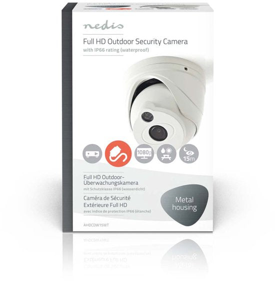 Nedis CCTV-Beveiligingscamera - Full HD 1080p - Nachtzicht: 15 m - Netvoeding - 1/3" CMOS - Kijkhoek: 82 ° - Lens: 3.6 mm - ABS - Wit / Zwart - afbeelding 6