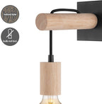 Home Sweet Home - Landelijke Wandlamp Billy - Muurlamp gemaakt van hout - Zwart - 10/20/22cm - wandlamp geschikt voor woonkamer, slaapkamer- - afbeelding 5