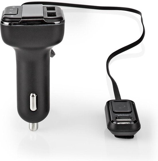 Nedis FM-Audiotransmitter voor Auto - Gefixeerd - Handsfree bellen - 0.8 " - LED-Scherm - Bluetooth - 5.0 V DC / 1.0 A / 5.0 V DC / 2.4 A - Google Assistant / Siri - Grijs / Zwart - afbeelding 6