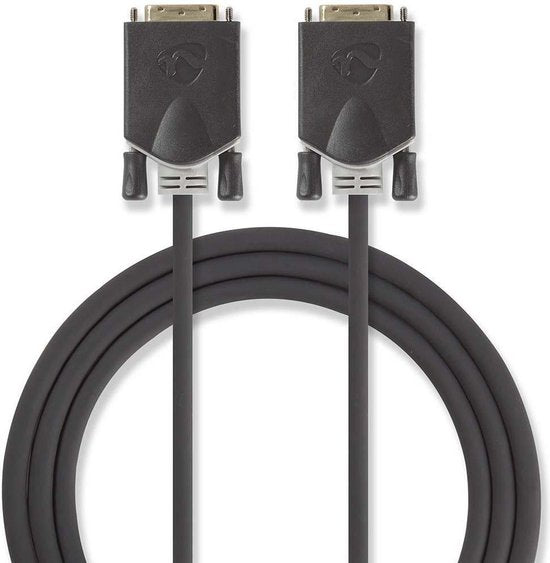 Nedis DVI-Kabel - DVI-D 24+1-Pins Male - DVI-D 24+1-Pins Male - 2560x1600 - Verguld - 2.00 m - Recht - PVC - Antraciet - Blister - afbeelding 7