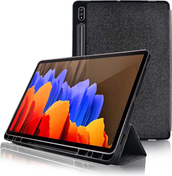 Nedis Tablet Folio Case - Galaxy Tab S7+ - Auto-wake-functie - Grijs / Zwart - Polycarbonate / TPU - afbeelding 5