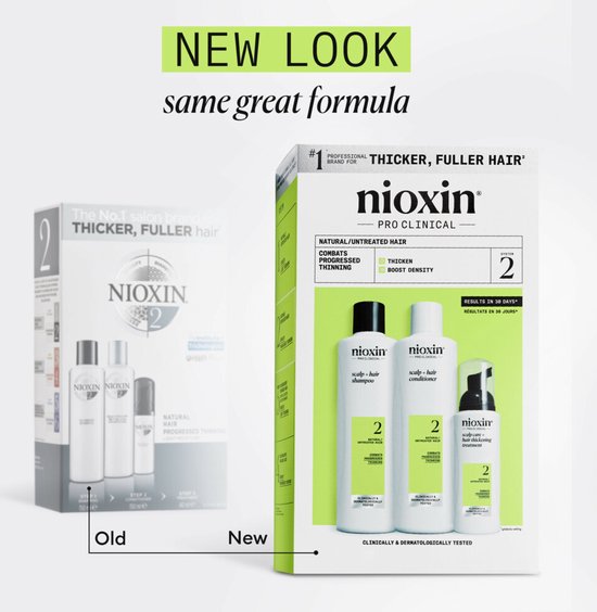 Nioxin System 2 – Loyalty Kit - voor Natuurlijk Haar - Anti Haaruitval – Gevorderde Uitdunning – 300+300+100ml - afbeelding 6