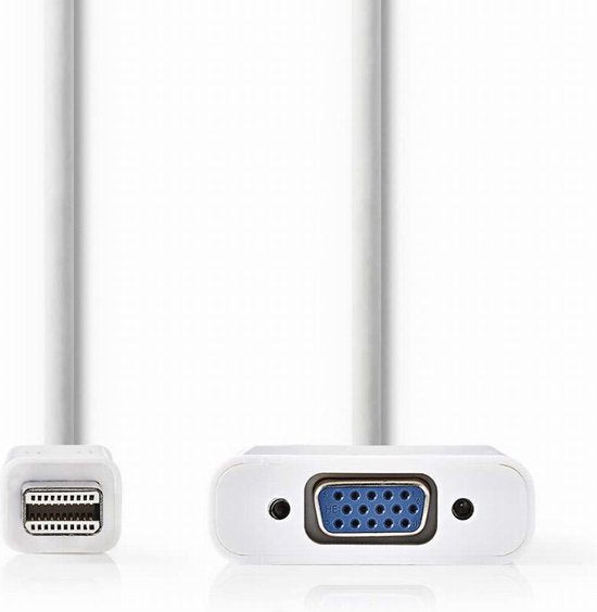 Nedis Mini DisplayPort-Kabel - DisplayPort 1.2 - Mini-DisplayPort Male - VGA Female 15p - 21.6 Gbps - Vernikkeld - 0.20 m - Rond - PVC - Wit - Polybag - afbeelding 10