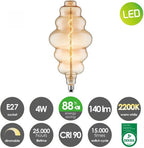 Home Sweet Home - Edison Vintage E27 LED filament lichtbron Spiraal - Amber - 18/18/38cm - Dimbaar - 4W 280lm 2700K - warm wit licht - geschikt - afbeelding 8