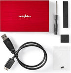 Nedis Hardeschijfbehuizing | 2.5 " | SATA III 6 Gb/s | USB 3.2 Gen1 | USB Type-A | Aluminium / Kunststof - afbeelding 8