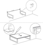 Differnz Ophangbeugel Voor wastafel 15 x 2.5 x 44 cm chroom - afbeelding 4