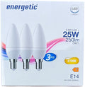3 Stuks (doosje van 3) Energetic Kaars E14 Warm Wit (2700K) 2,9 W (25 W) - afbeelding 1