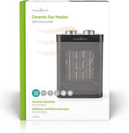 Nedis Keramische PTC-Ventilatorkachel - 1000 / 1500 W - 2 Verwarmingsmodi - Instelbare thermostaat - Oververhittingsbeveiliging - Omvalpreventie - afbeelding 2