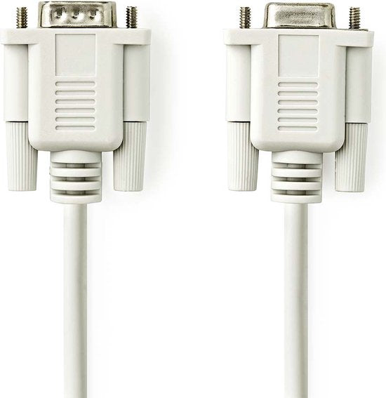 Seriële Kabel - D-SUB 9-Pins Male - D-SUB 9-Pins Female - Vernikkeld - 2.00 m - Rond - PVC - Ivoor - Envelop - afbeelding 8