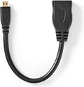Nedis High Speed ​​HDMI-Kabel met Ethernet - HDMI Micro-Connector - HDMI Output - 4K@30Hz - 10.2 Gbps - 0.20 m - Rond - PVC - Zwart - Envelop - afbeelding 1
