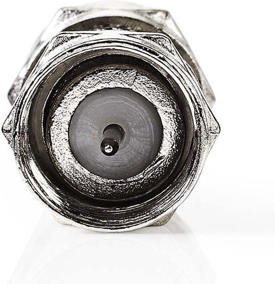 Nedis Satelliet- en Antenne-Adapter - F-Female - F-Female - Vernikkeld - 75 Ohm - Recht - Metaal - Zilver - 10 Stuks - Polybag - afbeelding 1