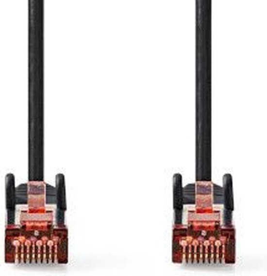 CAT6 Netwerkkabel - RJ45 Male - RJ45 Male - S/FTP - 10.0 m - Rond - LSZH - Zwart - Envelop - afbeelding 3