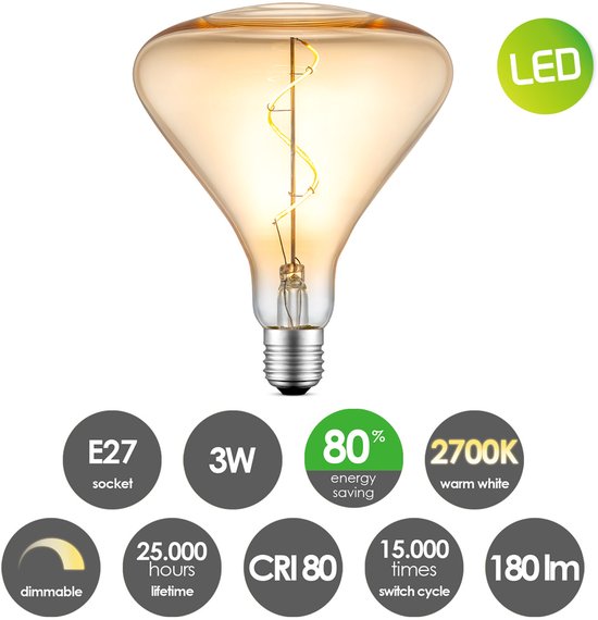 Home sweet home LED lamp Flex E27 3W dimbaar - afbeelding 3