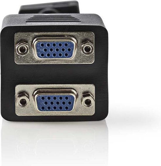 Nedis VGA-Kabel - VGA Male - 2x VGA Female - Verguld - Maximale resolutie: 1280x768 - 0.20 m - Rond - ABS - Zwart - Envelop - afbeelding 4
