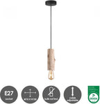 Home Sweet Home - Landelijke Hanglamp Billy - geschikt voor E27 LED lichtbron - hanglamp gemaakt van Hout - 10/10/130cm - Pendellamp geschikt voor - afbeelding 11