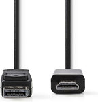 Nedis DisplayPort-Kabel - DisplayPort Male - HDMI Connector - 1080p - Vernikkeld - 2.00 m - Rond - PVC - Zwart - Envelop - afbeelding 13