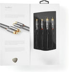 Nedis Stereo-Audiokabel - 2x RCA Male - 2x RCA Female - Verguld - 5.00 m - Rond - Grijs / Gun Metal Grijs - Cover Window Box - afbeelding 5