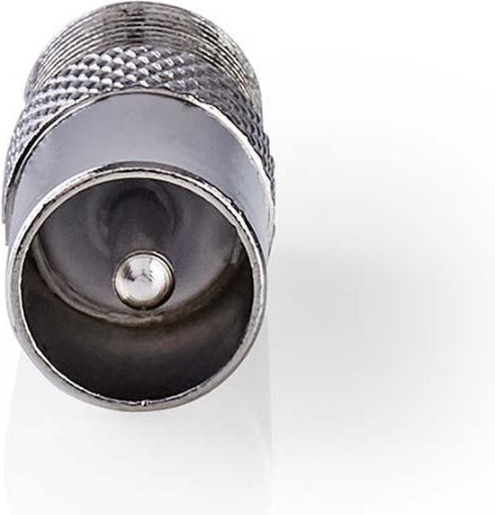 Nedis Satelliet- en Antenne-Adapter - IEC (Coax) Male - F-Female - Vernikkeld - 75 Ohm - Recht - Metaal - Zilver - 10 Stuks - Polybag - afbeelding 2