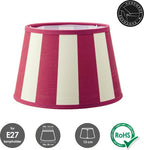 Home Sweet Home - Stoffen - Striped Lampenkap - Conisch - Wit + Rood - Minimalistische stijl - 20 x 15 x 13 cm - E27 fitting - voor tafellampen - voor woonkamer en slaapkamer - afbeelding 6