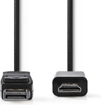 Nedis DisplayPort-Kabel - DisplayPort Male - HDMI Connector - 4K@30Hz - Vernikkeld - 2.00 m - Rond - PVC - Zwart - Doos - afbeelding 7