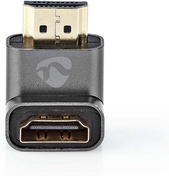 Nedis HDMI-Adapter - HDMI Connector / HDMI Male - HDMI Output - Verguld - 90° Gehoekt - Aluminium - Gun Metal Grijs - 1 Stuks - Cover Window Box - afbeelding 11