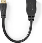 Nedis High Speed ​​HDMI-Kabel met Ethernet - HDMI Mini-Connector - HDMI Output - 4K@30Hz - 10.2 Gbps - 0.20 m - Rond - PVC - Zwart - Envelop - afbeelding 10