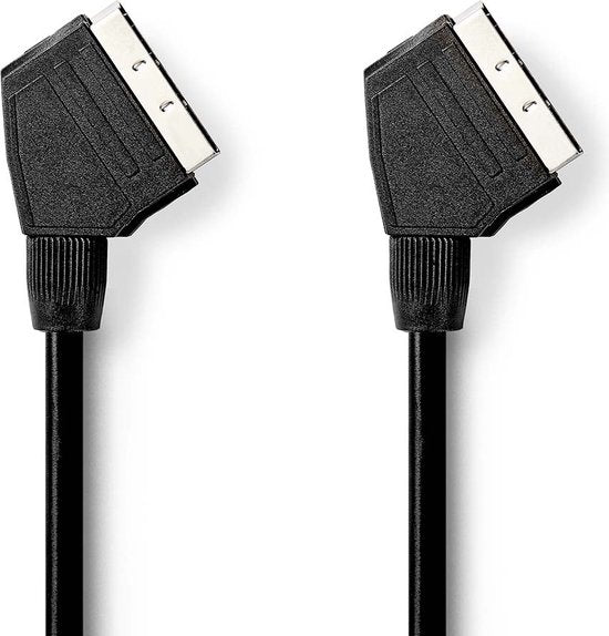 Nedis SCART-Kabel - SCART Male - SCART Male - Vernikkeld - 480p - 2.00 m - Rond - PVC - Zwart - Doos - afbeelding 4