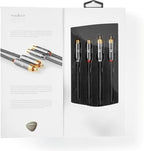 Nedis Stereo-Audiokabel - 2x RCA Male - 2x RCA Female - Verguld - 5.00 m - Rond - Grijs / Gun Metal Grijs - Cover Window Box - afbeelding 10