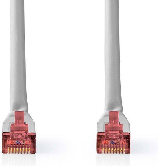 Nedis CAT6-kabel - RJ45 Male - RJ45 Male - S/FTP - m - Rond - PVC - Grijs - Label - afbeelding 7