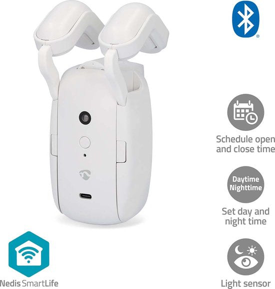 Nedis SmartLife Gordijnrobot – Stangrail – Bluetooth – 4000mAh – Wit - afbeelding 6