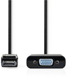 Nedis DisplayPort-Adapter - DisplayPort Male - VGA Female 15p - 1080p - Vernikkeld - 0.20 m - Rond - Zwart - Doos - afbeelding 6