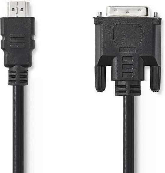 Nedis HDMI Kabel - HDMI Connector - DVI-D 24+1-Pins Male - 1080p - Vernikkeld - 5.00 m - Recht - PVC - Zwart - Envelop - afbeelding 4