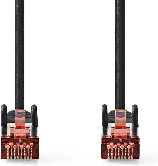 CAT6 Netwerkkabel - RJ45 Male - RJ45 Male - S/FTP - 10.0 m - Rond - LSZH - Zwart - Envelop - afbeelding 11