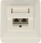 Nedis Netwerk Wanddoos - Inbouw - 2 poort(en) - CAT5e - Recht - Female - Goud Verguld - PVC - Wit - Envelop - afbeelding 8