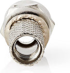 F-connector | Mannelijk | Voor 6,8mm-coaxkabels | 25 stuks | Metaal Nedis F-Connector - Recht - Male - Vernikkeld - 75 Ohm - Twist-On - Diameter kabelinvoer: 7.0 mm - Zink Legering - Zilver - 25 Stuks - Envelop — EAN 5412810299881