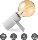 Home Sweet Home - Moderne tafellamp Matrix - Wit - 11/10.2/5.3cm - bedlampje - geschikt voor E27 LED lichtbron - gemaakt van Metaal - afbeelding 4