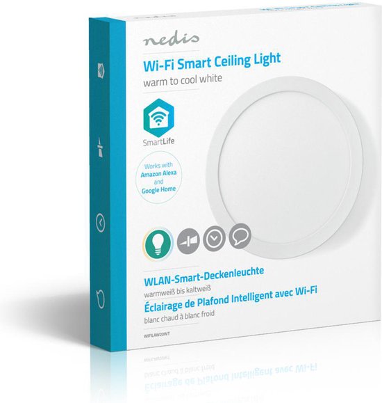 Wi-Fi Smart Plafondlamp   30  Warm tot Koel Wit  lm  W  Slank Design  Aluminium - afbeelding 12