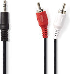 Nedis Stereo-Audiokabel - 3,5 Male - 2x RCA Male - Vernikkeld - m - Rond - Zwart - Doos - afbeelding 24
