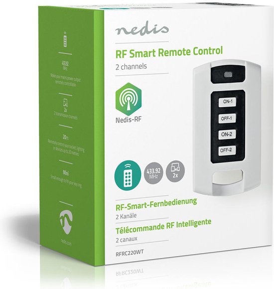 Nedis RF-Afstandsbediening - 2 Kanalen - Programmeerbare knoppen - afbeelding 8