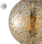 Home Sweet Home - Edison Vintage E27 LED filament lichtbron Globe - Goud - 9.5/9.5/13.5cm - G95 Deco - Retro LED lamp - Dimbaar - 4W 340lm 2700K - - afbeelding 5