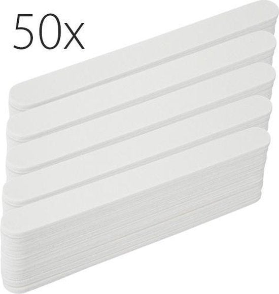 50x rechte nagelvijl #100/180, wit - afbeelding 1