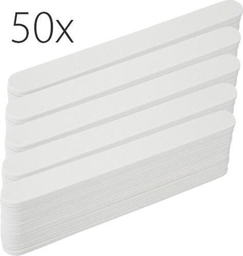 50x rechte nagelvijl #100/180, wit - afbeelding 1