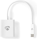 Nedis USB-C Adapter - USB 3.2 Gen 1 - USB-C Male - VGA Female 15p - 1080p - 5 Gbps - 0.20 m - Rond - Vernikkeld - PVC - Wit - Polybag - afbeelding 1