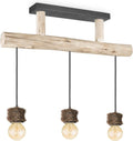 Home Sweet Home - Landelijke Hanglamp Furdy - geschikt voor E27 LED lichtbron - 3 lichts hanglamp gemaakt van Hout - 60/60/131cm - Pendellamp - afbeelding 1