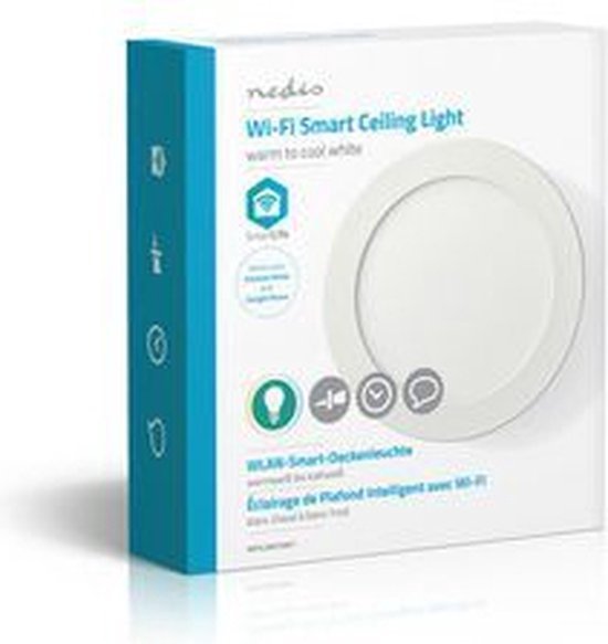 Wi-Fi Smart Plafondlamp   30  Warm tot Koel Wit  lm  W  Slank Design  Aluminium - afbeelding 24