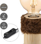 Home Sweet Home - Landelijke tafellamp Furdy - 10/10/11,5cm - bedlampje - geschikt voor E27 LED lichtbron - gemaakt van Bamboe - afbeelding 8
