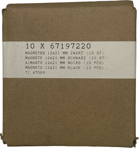 Lega Magneten 12x21mm zwart - 10 Doosjes a 10 stuks - afbeelding 3